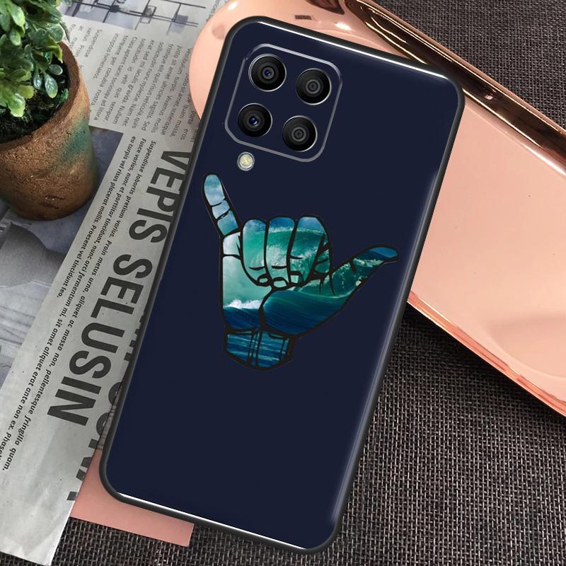 Surfer Surf Hang Loose Shaka Case For Samsung Galaxy M15 M55 M13 M23 M33 M53 M31 M51 M14 M34 M54 M20 M30s M12 M32 M52