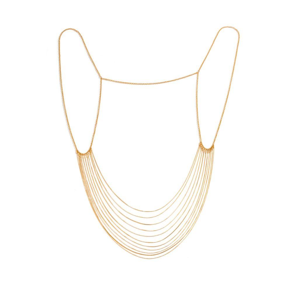 Layered Bikini Chest Chain Multi-layer Necklace Women Body Jewelry Tassels Metal Body Chain  Women