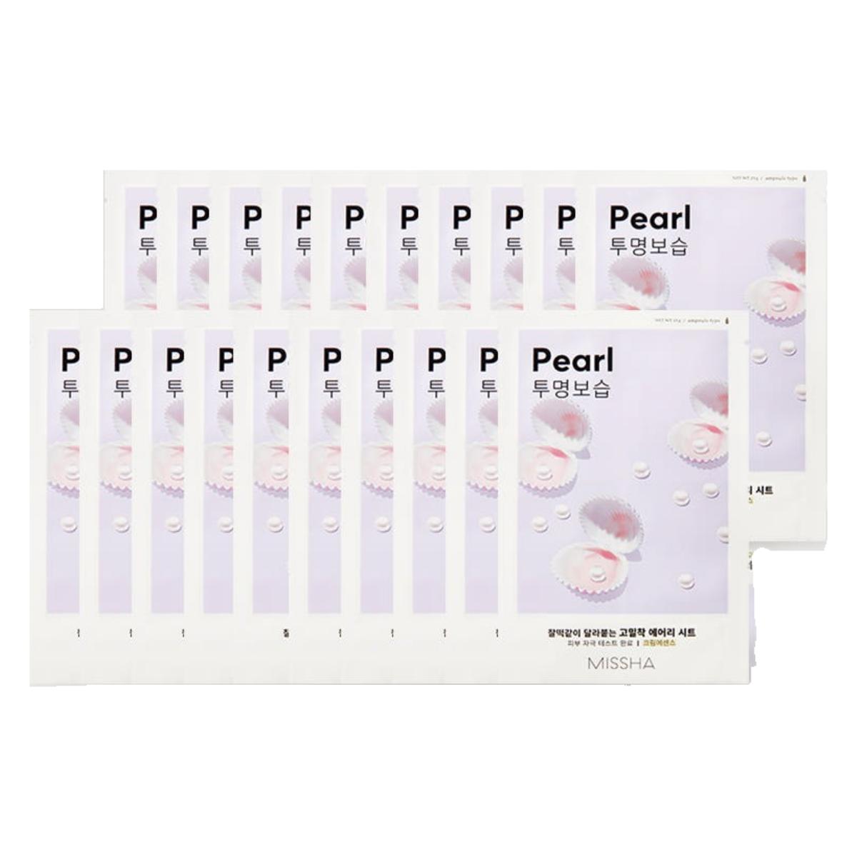 

MISSHA Airy Fit Sheet Mask [Pearl] Brightening & Glowing 20pcs Set