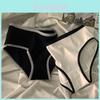 Comfortable High Quality Cotton Underwear For Women Featuring Minimalist Style In Black And White Colors