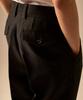 BIRD CHE Cole S Black Woolsilk Slacks