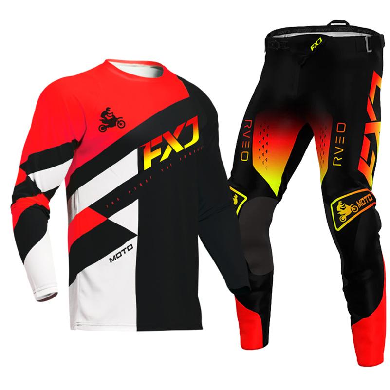 Set di abbigliamento da motocross per bambini 4 5 6 7 8 9 10 11 12 13 anni Ragazzi Bambino Motociclista Ragazzo Ragazza Maglia Pantaloni Kit tuta da corsa Fuoristrada Enduro MX MTB