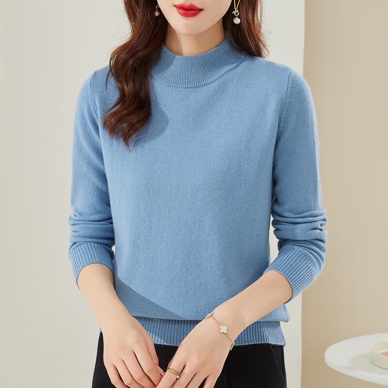 

Женский свитер с высоким воротником Jinjuan из 100% мериносовой шерсти M