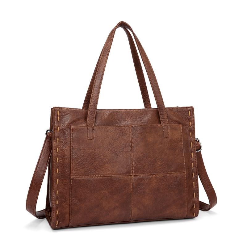 

Minimalist 2026 New Women s Tote Bag Large Capacity Versatile Commuter Bag Retro High Texture Soft Leather Leisure Computer Bags