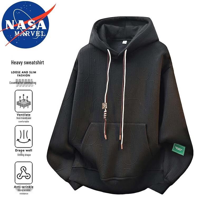 NASA MARVEL Men s Loose Fit Hooded Pullover Sweatshirt XL