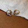 Heart Drip Oil Ear Buckle Korea Sweet All-matching Temperament Hoop Earrings Delicate High-grade New Gold Plating Jewelries