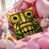 PopParkour Game Temple RunA Pillow Case Antidustmite Pillowcase Invisible Zipper Silky Short Plush Sofa Cushion Cover
