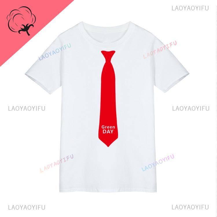 

Футболка с коротким рукавом с принтом в виде галстука и панк-рок-группы DJ, унисекс и женская мода, летние хлопковые топы с коротким рукавом в стиле хип-хоп Green-Day 4XL