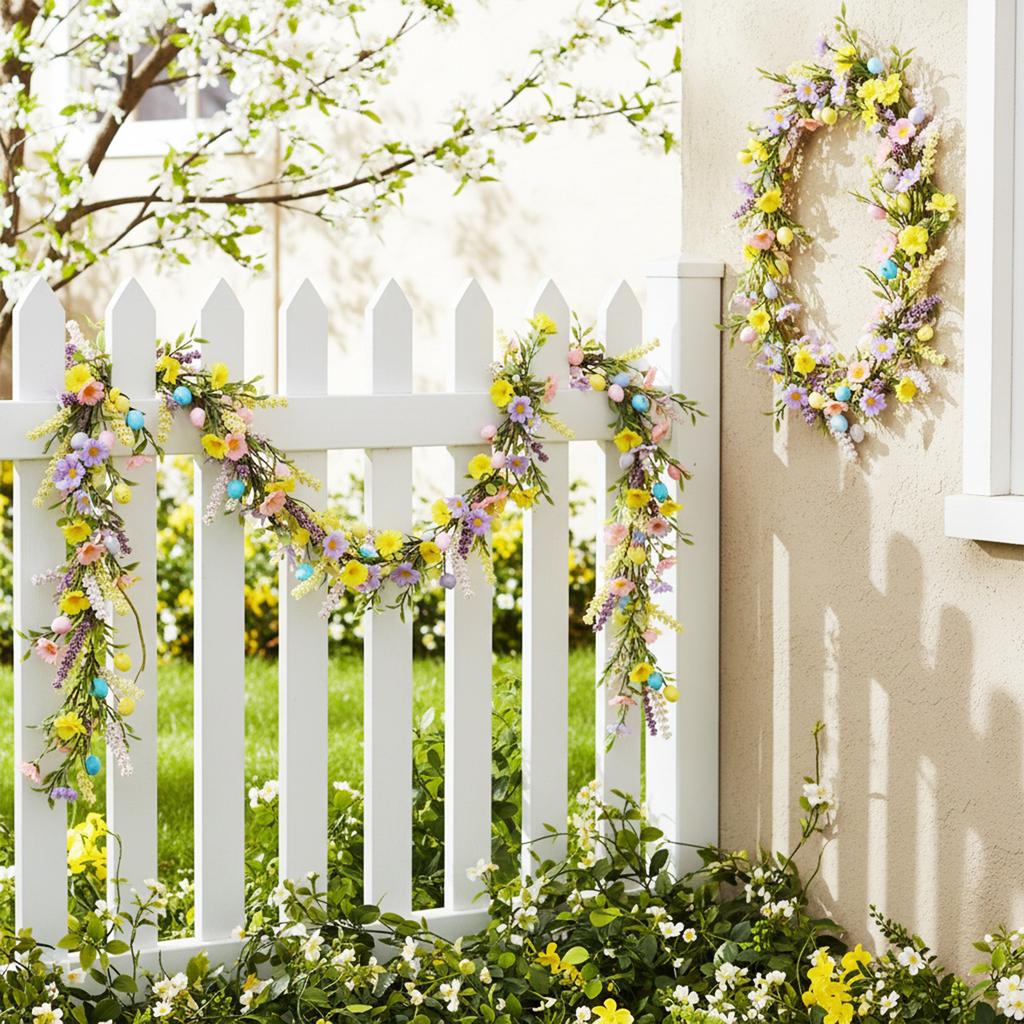 Easter Simulation Fake Flower Violet Vine Green Plant Home Decoration Plant Wall Decoration