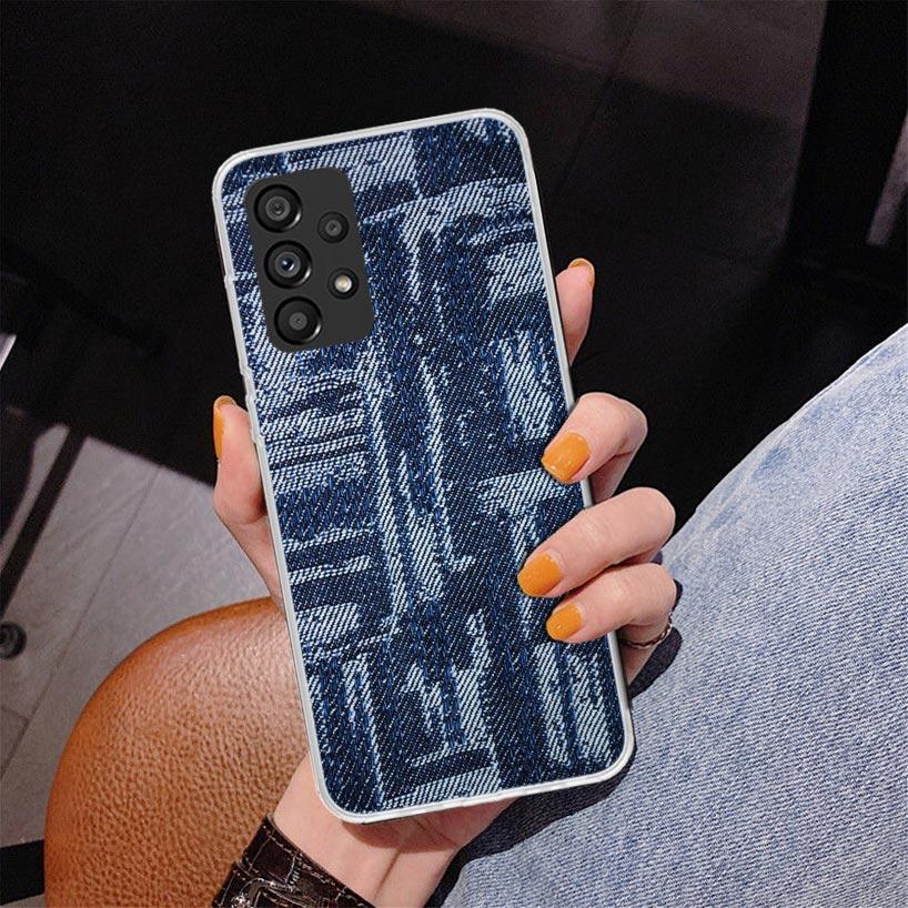 Jeans Cowboy Denim Printed Phnoe Case for Samsung Galaxy A17 A37 A57 A16 A26 A36 A56 A15 A14 A13 A55 A54 A53 A35 A34 A33 A25 A24