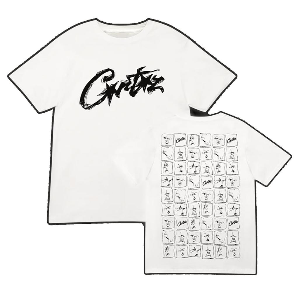 Série Corteiz imprimée street style high street style européen et américain décontracté hip hop tendance hommes et femmes même T-shirt à manches courtes
