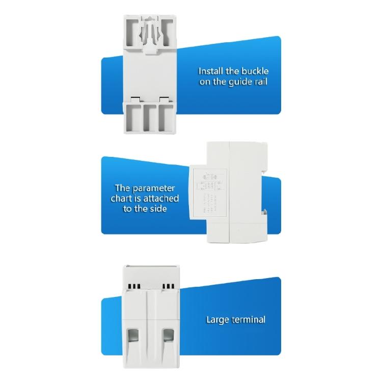 Rail Mount Voltages & Current Meter with High Brightness LED Power Consumption Analyzers Device for Clear Readings