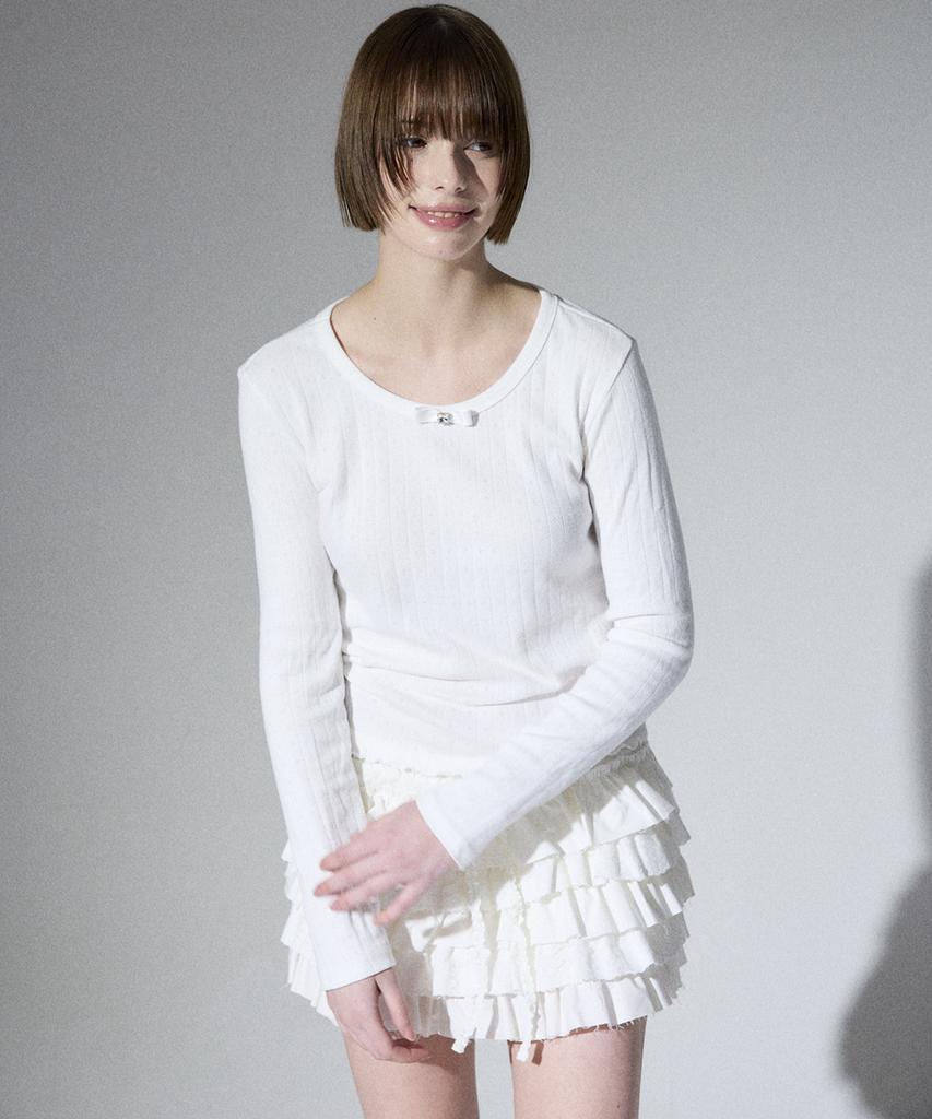 ALIENAR Cubic Ribbon Long-Sleeved (Wh)