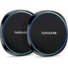 NANAMI Fast Wireless Charger [2 Pack] - Qi Certified Wireless Charging Pad for iPhone 16/16 Plus/16 Pro/16 Pro Max/15/14/13/13 Pro/12,10W for Samsung