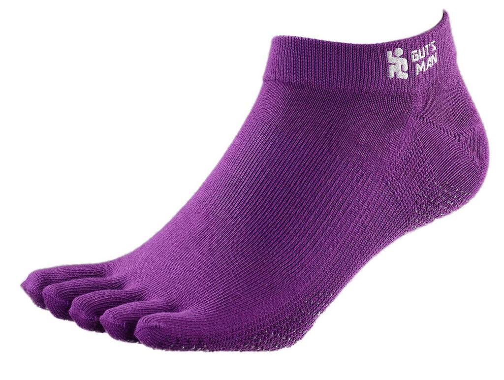 Gutsman Running Socks for Full Trail Arch Force Made in Size Purple (Five-Toe) Marathons, Ultramarathons, Running, Sports, Yoga, Training, Non-Slip,