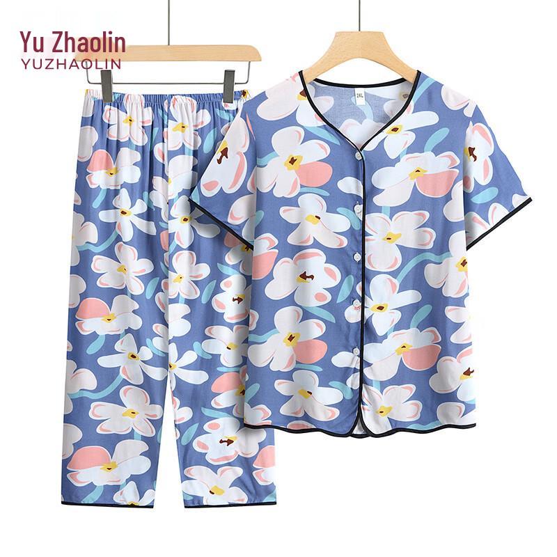YUZHAOLIN Women s Floral Summer Loungewear Set 4XL