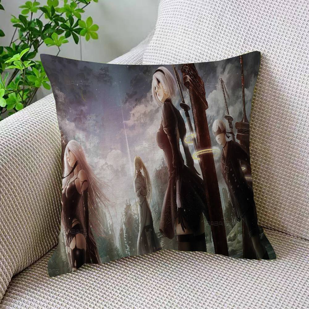 Game Nier Automata Cm Cushion Cover Pillow Cover Decor Pillowcase Home Pillowcase For Couch Pillow
