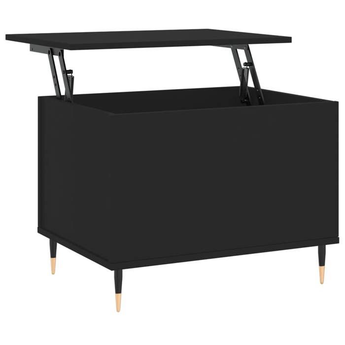 VidaXL Table basse Noir 60x44,5x45 cm Bois d'ingénierie 830941