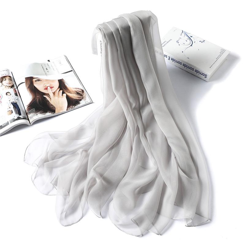 Women Fashion Scarf Plain Solid Silk Linen Shawls Scarves Spring Summer Lady Bandanas Pashmina Foulard Hijab 180*100Cm Wrap