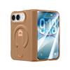 PU Leather Fold Case for IPhone DUO, MagSafe Hinge Protection, Hidden Kickstand, Built-in HD Screen Film, Wireless Charging Compatible