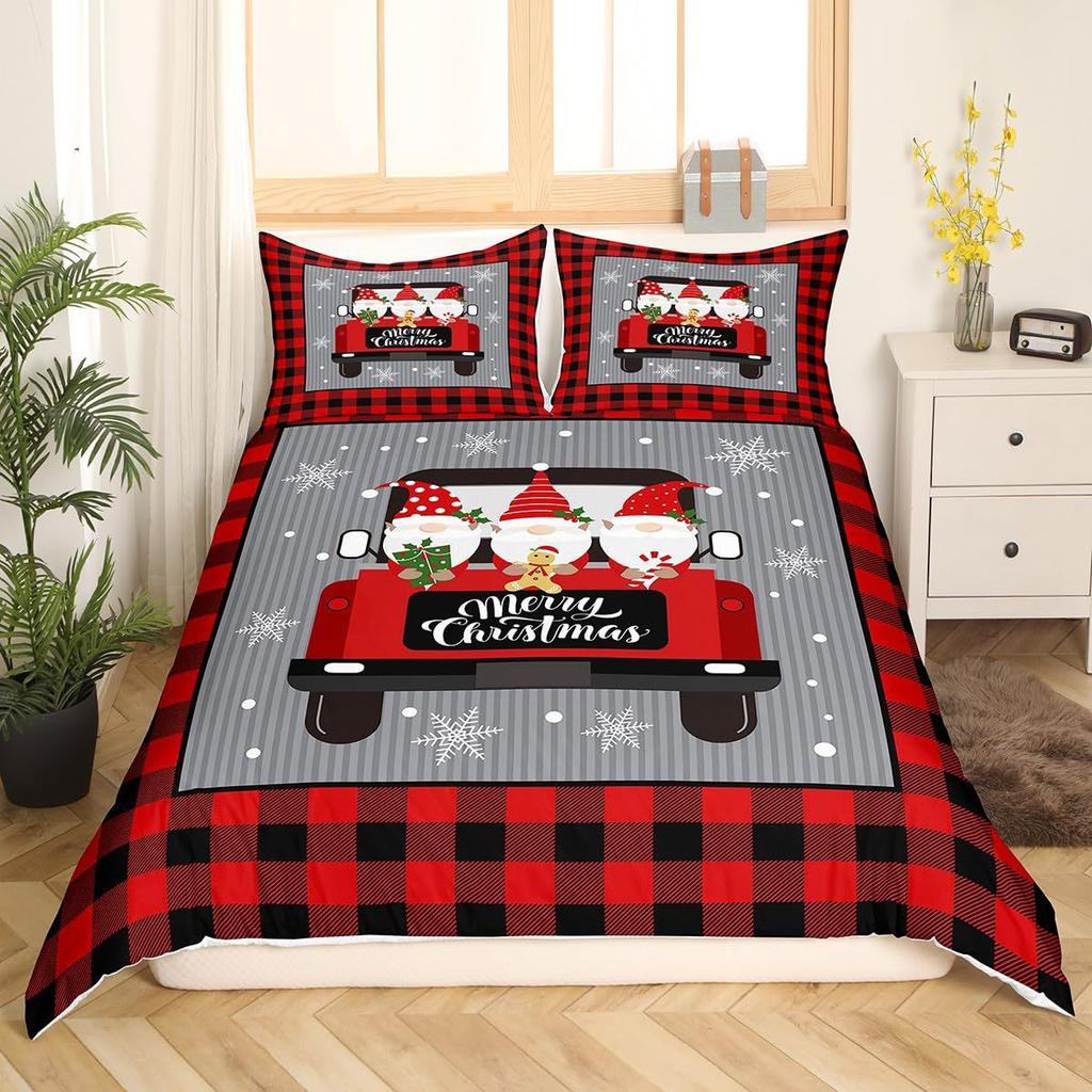 Santa Claus Down Comforter Set Bedding Set 3-piece Coverlet Set