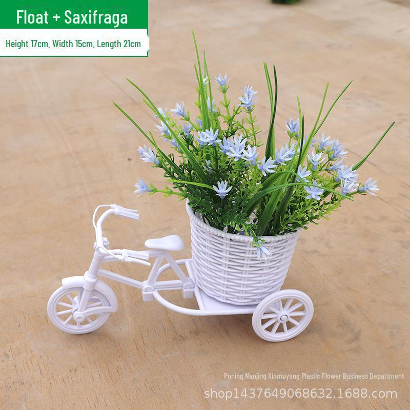 ოთახის ხელოვნური ყვავილების ნაკრები: პატარა ქოთნის ორნამენტები სახლისა და მანქანის დეკორაციისთვის