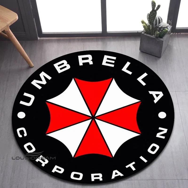 R-Resident Evil Umbrella Printed Round Carpet Living Room Bedroom Beautiful Carpet Non -slip Door Pad Floor Mats Birthday Gift