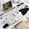Süßes Mädchen Marin Kitagawa My Dress Up Manga Mauspads Schwarz Weiß Manga Collage Anime Schreibtischmatte Rutschfeste Gummi Gaming-Mauspads