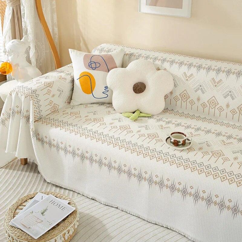 Sofabezug im nordischen Stil, staubdicht, Mehrzweck-Couchtuchbezug, Campingdecke, Sofadecke, Wohnzimmer-Dekorationstuch