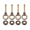 4pcsCelsiuspack   Simple Vintage Pull  s Cosmetic Case Jewelry Box Attachment Handle Brass
