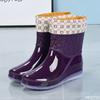 Damen Regenstiefel für den Außenbereich Modische Stiefel Anti-Rutsch Verschleißfest Damen Wasserdichte Schuhe Botas