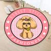 Cute Puppy Round Carpet Computer Chair Mat Hanging Basket Mat Carpet Print Cartoon Children Crawling Carpet Bedroom Decoration