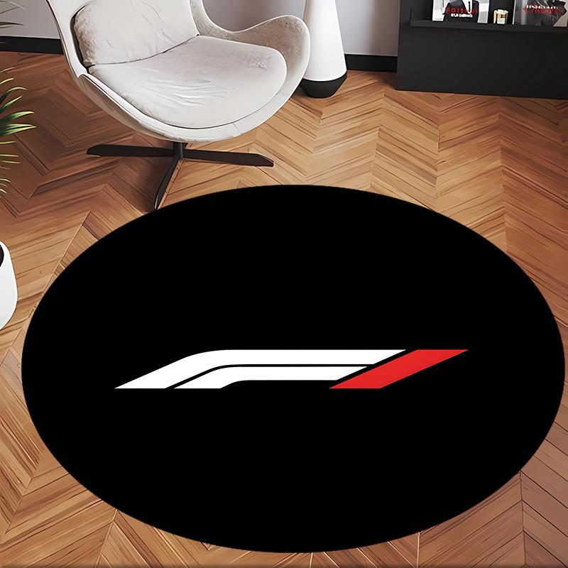 Formula 1 (46) Ofis için Yuvarlak Halı Ofis, Yatak Odası, Oturma Odası ve Ev Alanı için Dekoratif Yer Halısı