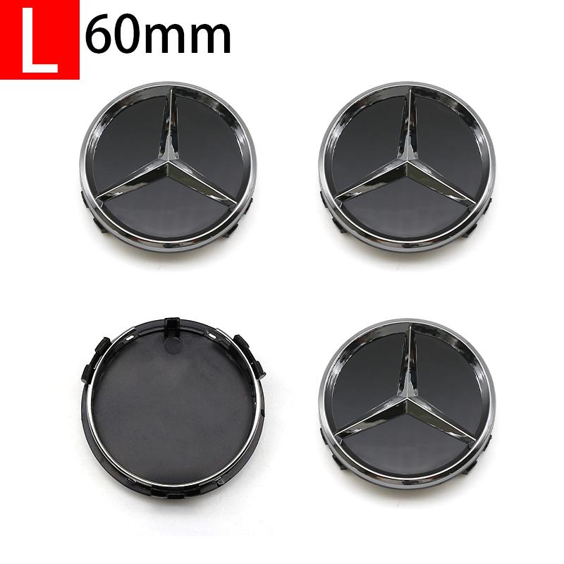 ABS Car Wheel Center Hub Caps 4PCS 56MM 60mm 75MM For Mercedes Benz AMG W203 W206 W220 W205 W211 GLA GLC Emblem Tire Rim CoversA
