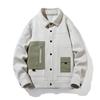 Spring and Autumn Men's New Korean Tooling Color Matching Trendy Jacket Boys Simple Trendy Casual Jacket Women