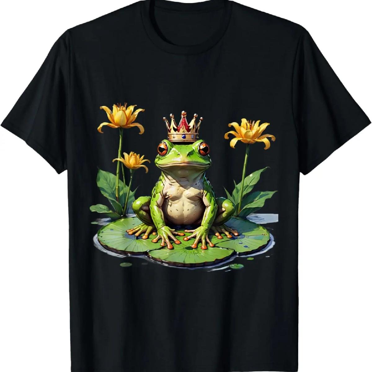Футболка «Король-лягушка на троне из кувшинки» XXXXXL разноцветный