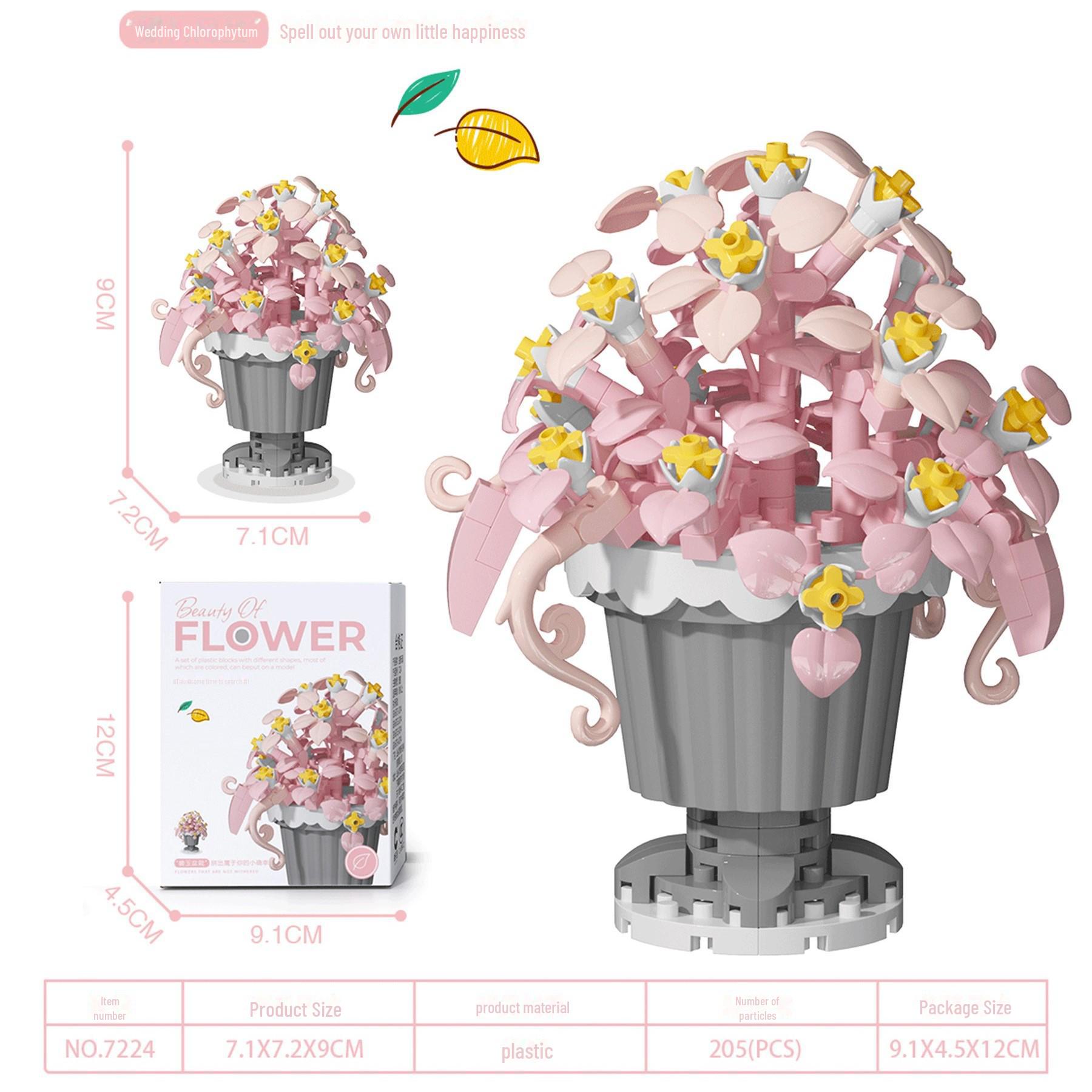 

Мини-конструкторы «Вечный цветок»: Декоративные настольные цветочные горшки для подарков