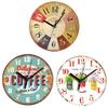 Wood Color Wall Clock Silent Non Ticking 9 Inch Battery Operated Round Easy To Read Clock for Home/Office/Kitchen