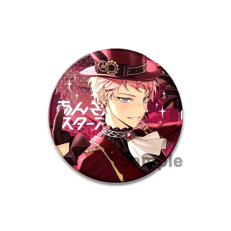 32/44/58mm Ensemble Stars Idol Round Brooch Cartoon Cosplay Badge Icons Lapel Pins for Backpack Gifts Sena Tsukinaga Sakuma Narukami