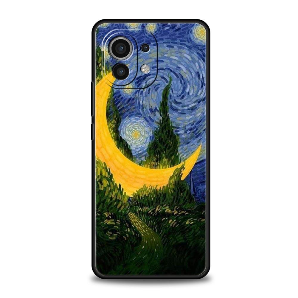Coque de téléphone pour Xiaomi Mi 14 13 12 11 Lite 13T 12T 11x 11T 10T Pro 9T Note 10 Lite Housse souple en silicone Nuit étoilée van gogh