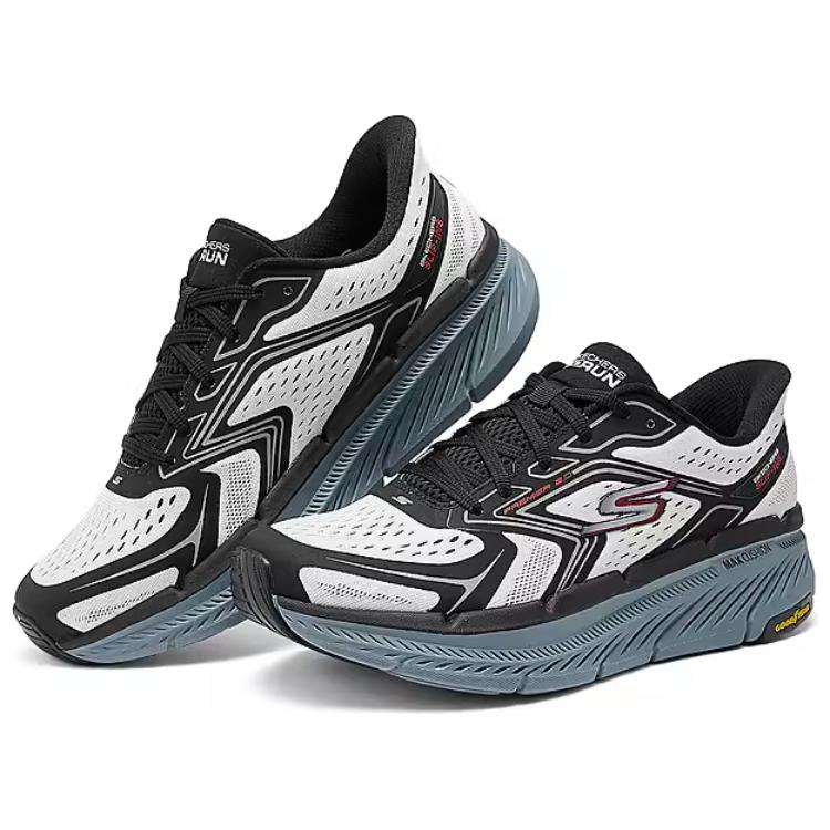Skechers Amortiguación Máxima Premier 2.0 Go Ligeras Cómodas Amortiguadoras de Impactos Caña Baja Casuales Zapatillas para Hombre Blanco Negro 220837-WBK
