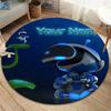 ASTRO BOT Custom Name Round Area Rug,Carpet Rug for Living Room Bedroom Sofa Playroom Decor,Non-slip Floor Mat