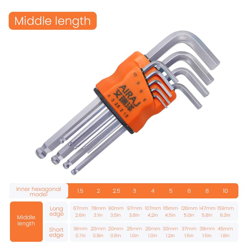 AIRAJ Allen Wrench Set Hex Wrench Multifunctional Short Arm Tool Universal Wrench Tool