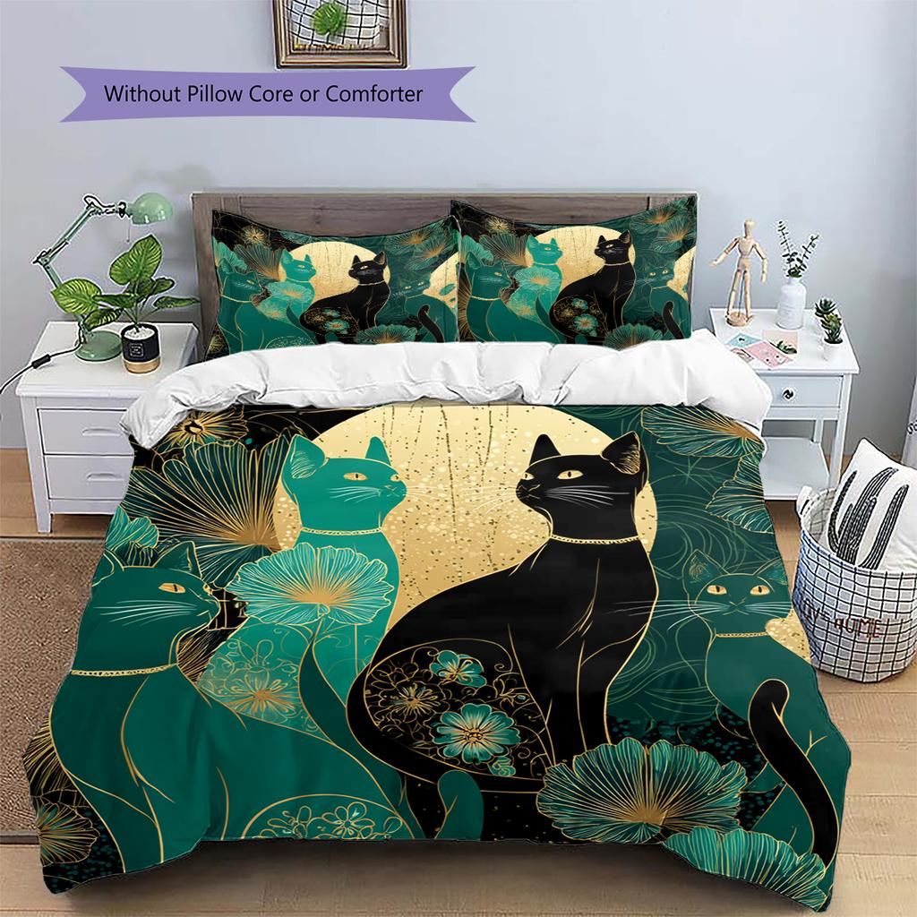 Cartoon Pattern Bedding Quilt Set Quilt Cover Pillowcase Home Decoration Birthday Gift (1 * duvet cover + 2 * pillowcase, without core)