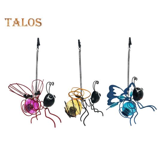 

3 шт. Солнечные лампы-симуляторы пчел IP44 водонепроницаемые уличные подвесные лампы от насекомых с эластичной пружиной всепогодное освещенное украшение для пчел для сада 3pcs разноцветный