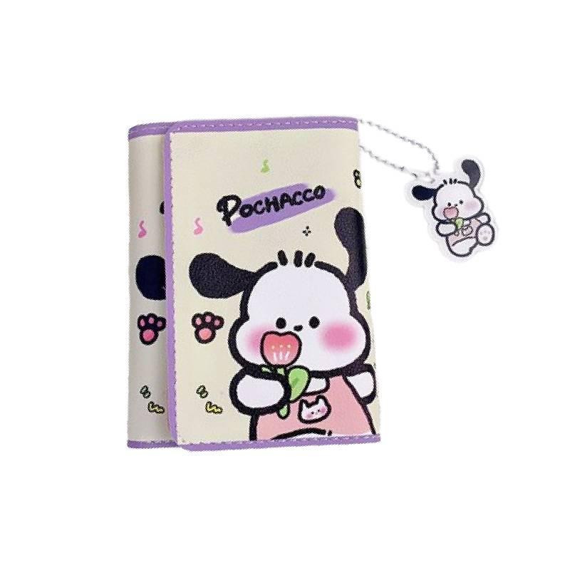 Stylish Anime Cartoon Print Wallet Mini Card Holder Easy Snap Closure Gender-neutral
