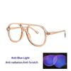 Fashion Pilot Oversized Reading Glasses Woman Flower Double Bridges Eyeglasses Frames Female Anti Blue Light Presbyopia Eyewear