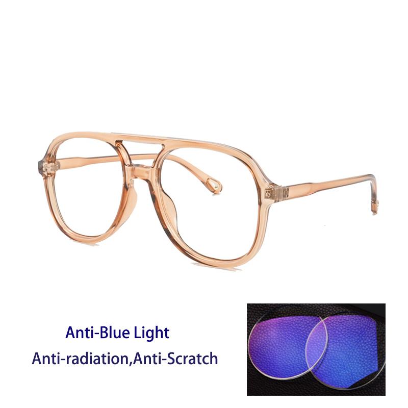 Fashion Pilot Oversized Reading Glasses Woman Flower Double Bridges Eyeglasses Frames Female Anti Blue Light Presbyopia Eyewear