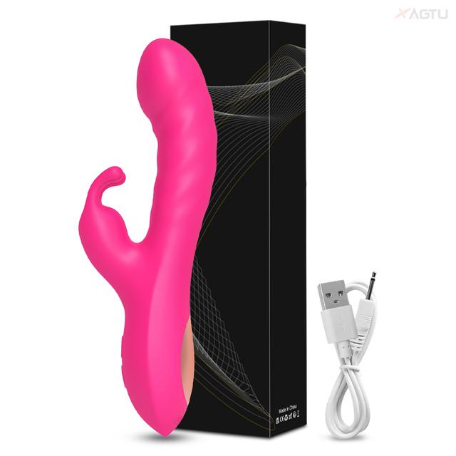 Rabbit Vibrator for Women Powerful G Spot Dildo Clitoris Stimulator Massager Silicone Sex Toys Shop Adults Goods for Female