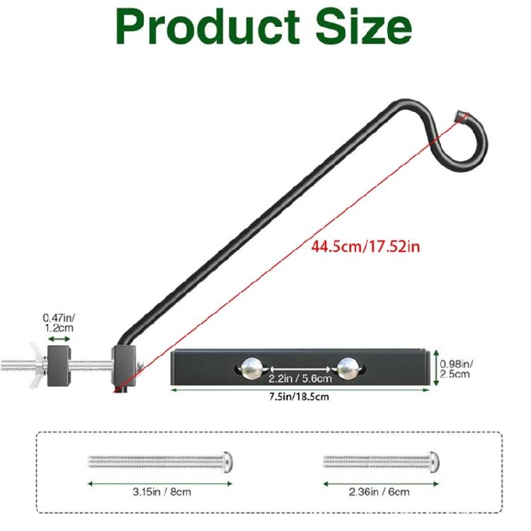 Balconies Railing Bird Feeders Brackets Flower Pot Plant Support Hanger Hook for Hanging Plant